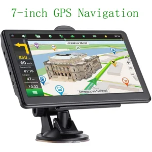 S62aefe267fd54e07975d9fd5a58e70ceb.webp 2024 New Europe Car GPS Navigation 7 Inch Touch Screen GPS Navigator Truck Sunshade Sat Nav 256M+8G Map GPS Navigators