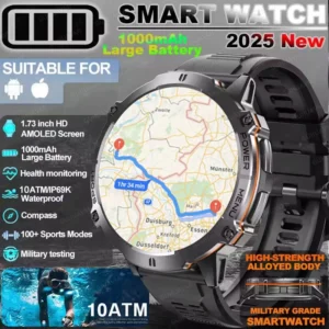 S70905cacfd994499a20923a991e4743cJ.webp 2025 Original TANK T3 Ultra GPS Smart Watch Men 10ATM Waterproof Smartwatch HD AMOLED 1000mAh Fitness T-Rex 3 Electronic Watches